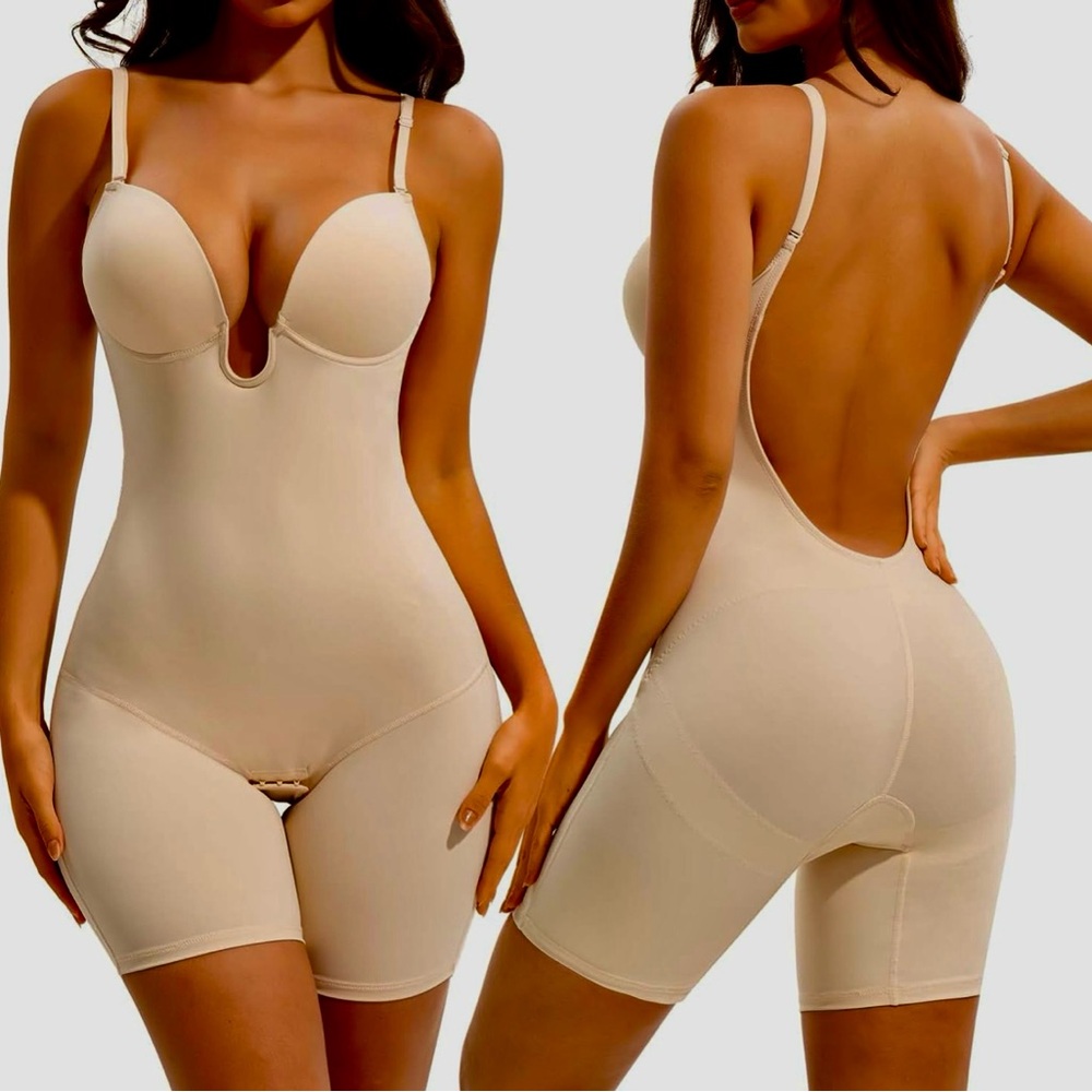 Seamless Beige Shapewear Bodysuit